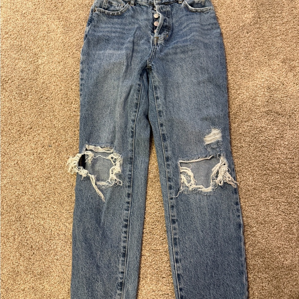 PacSun Blue Distressed Boyfriend Jeans
